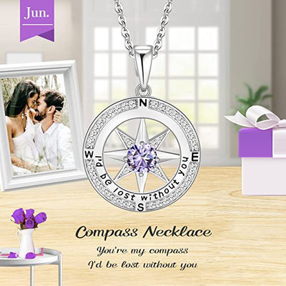 Compass of My Heart-Sterling Silver Necklace