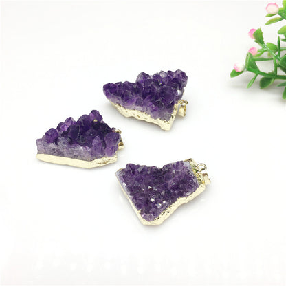 Natural Amethyst Druse Pendant