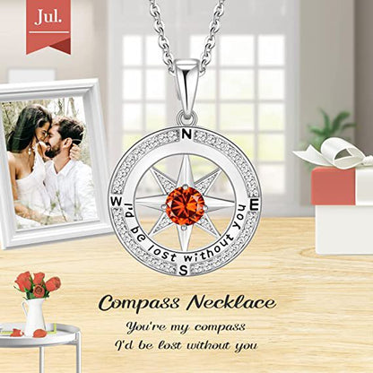 Compass of My Heart-Sterling Silver Necklace