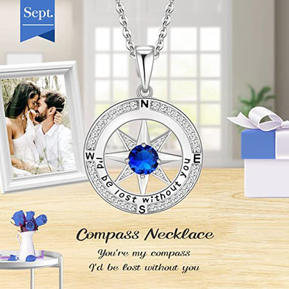 Compass of My Heart-Sterling Silver Necklace