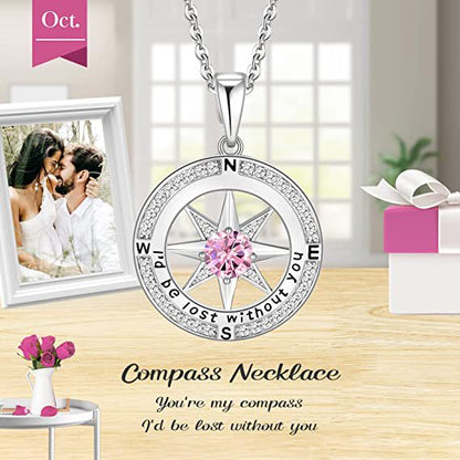 Compass of My Heart-Sterling Silver Necklace