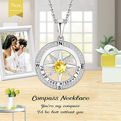 Compass of My Heart-Sterling Silver Necklace