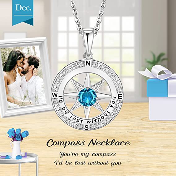 Compass of My Heart-Sterling Silver Necklace