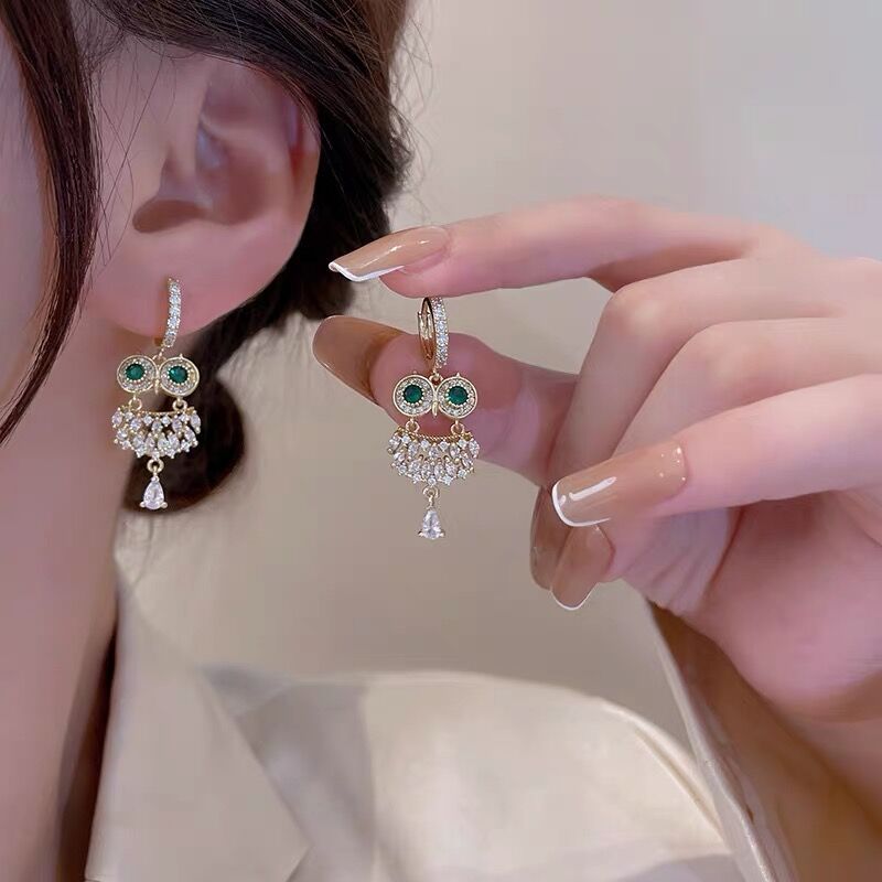 - Owl Zirconia Earrings