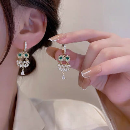 - Owl Zirconia Earrings