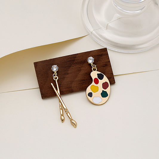 🖌🎨Asymmetric Paintbrush Earrings