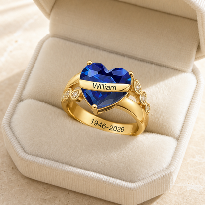 Personalized Memorial Birthstone Ring, Hug From Heaven Gift