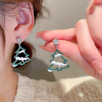 🎄CHRISTMAS HOT SALE❄Christmas tree snow earrings