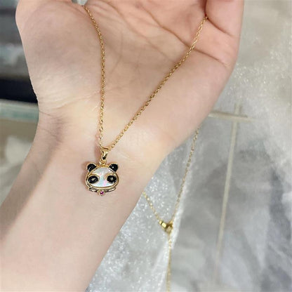 BLACK FRIDAY SALE 60% OFF❄Cat's Eye Red Panda Pendant Necklace