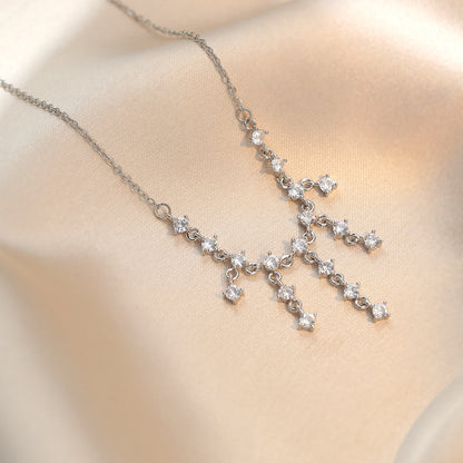 Tassel Zirconia Necklace