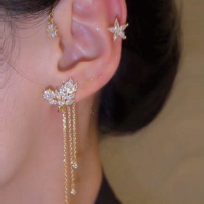 🌟CHRISTMAS HOT SALE🔥Flower Star Tassel Earrings⭐