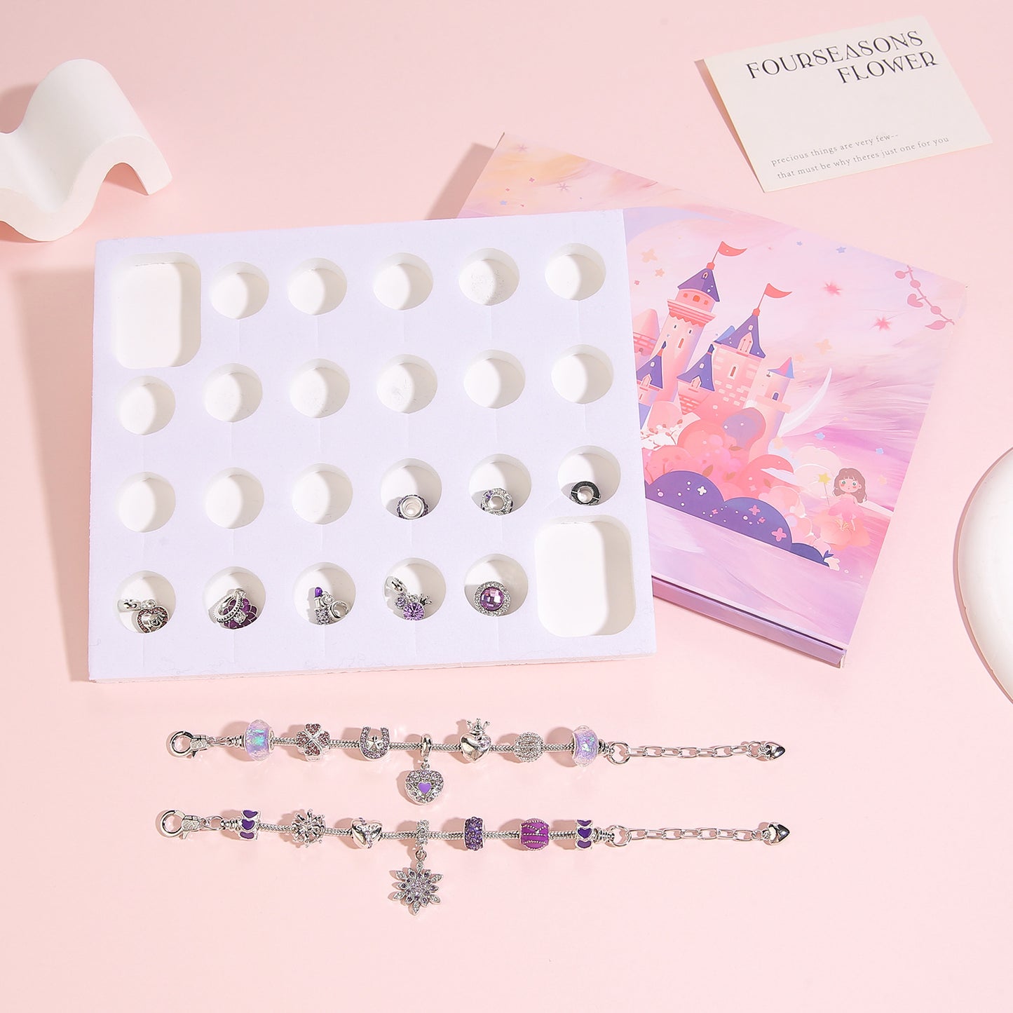 24Pcs DIY Jewelry Advent Calendar Christmas Gifts Charm