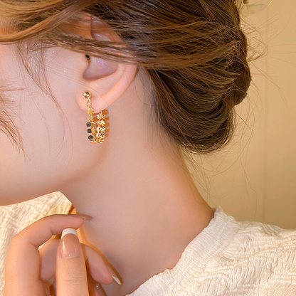 Chain Huggie Hoop Earrings