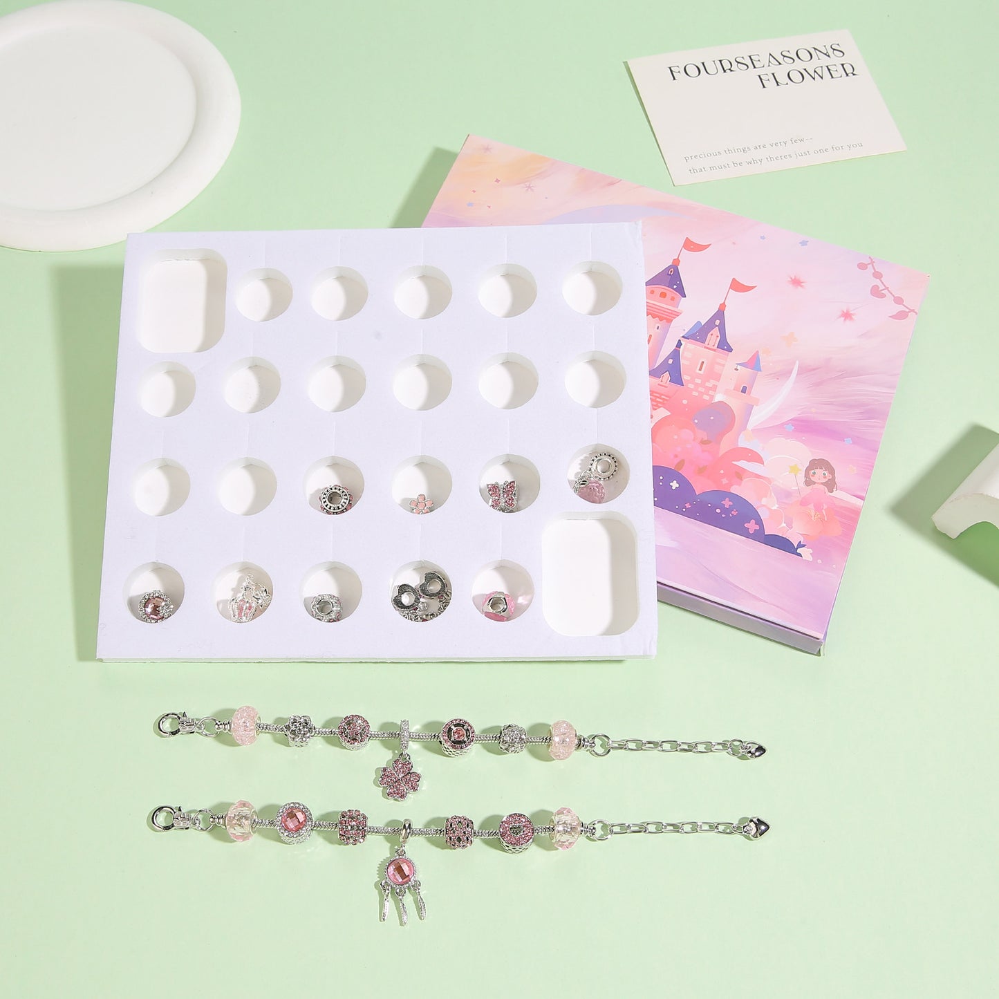 24Pcs DIY Jewelry Advent Calendar Christmas Gifts Charm