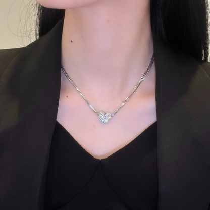 💖Double-Sided Wearing Diamond-Set Magnetic Love Pendant