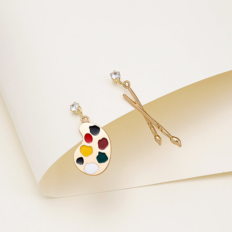 🖌🎨Asymmetric Paintbrush Earrings