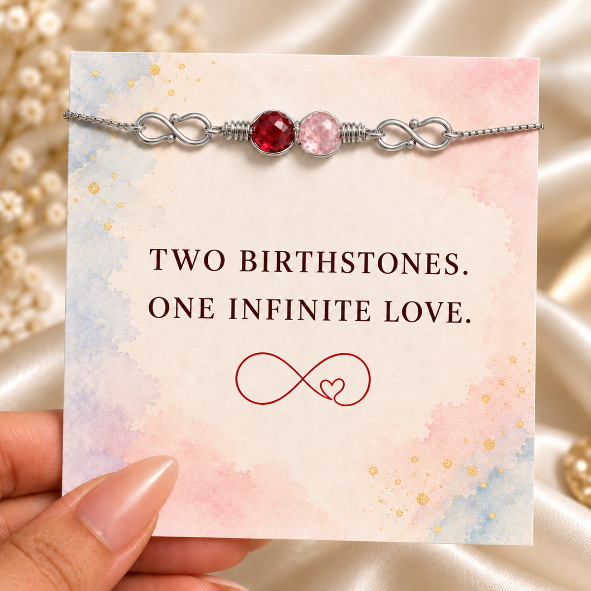 Infinity Custom Birthstone Bracelet