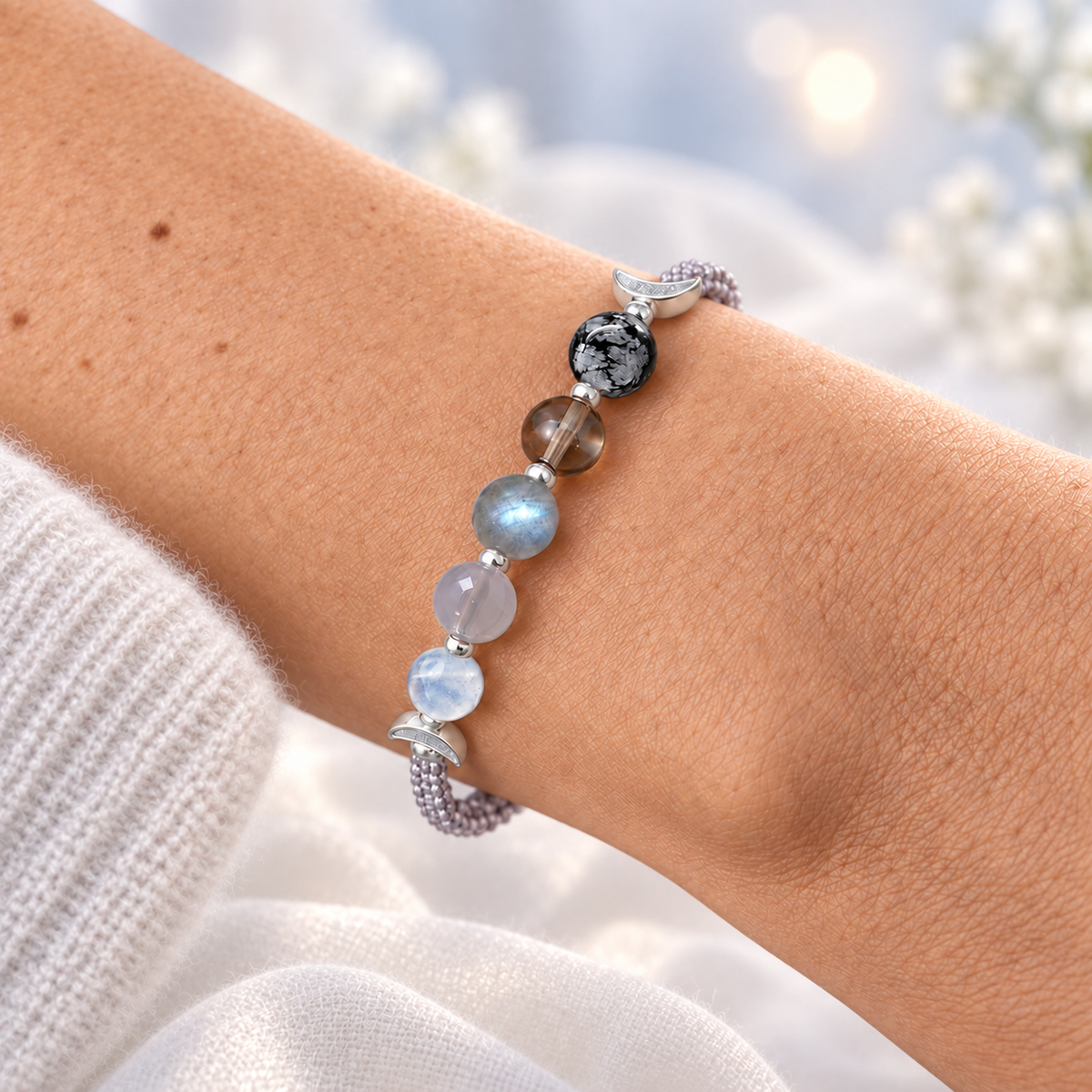 This Too Shall Pass Moon Phases Crystal Bracelet