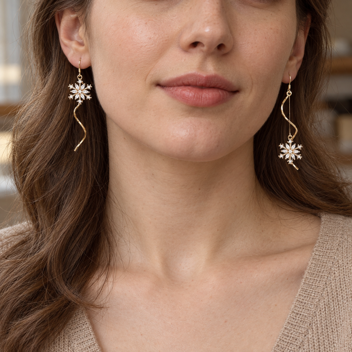 🎄Snowflake Tassel Dangle Earrings