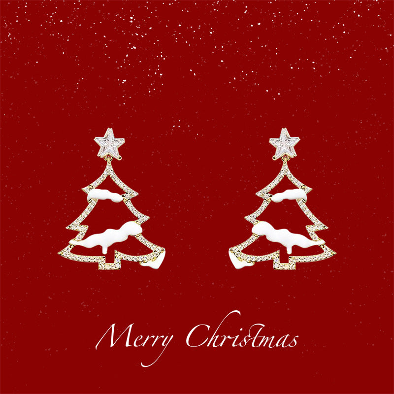 🎄CHRISTMAS HOT SALE❄Christmas tree snow earrings