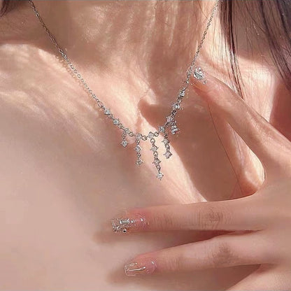 Tassel Zirconia Necklace
