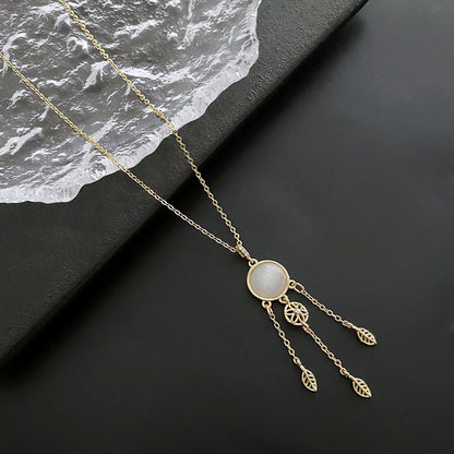Opal Dreamcatcher Tassel Necklace