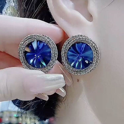 Fashion Diamond Hoop Earrings
