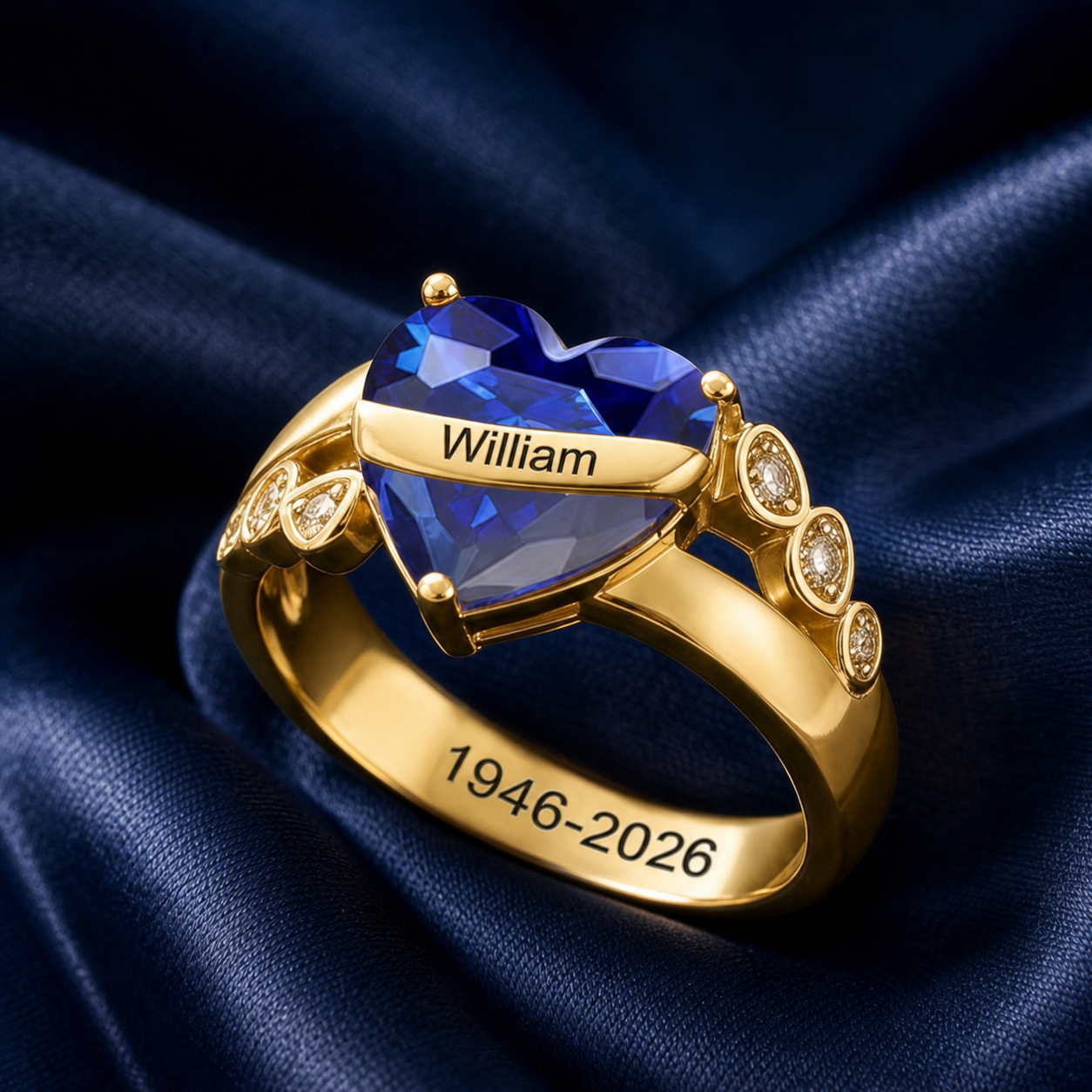 Personalized Memorial Birthstone Ring, Hug From Heaven Gift