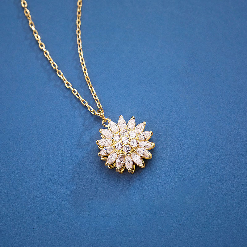 🌻Rotating Sunflower Necklace