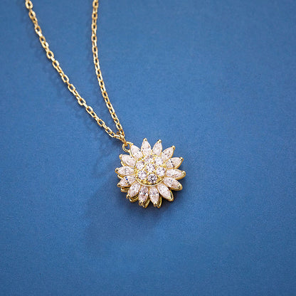 🌻Rotating Sunflower Necklace
