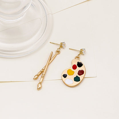🖌🎨Asymmetric Paintbrush Earrings