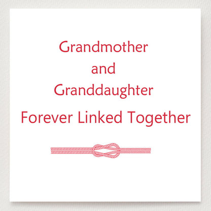 To My Granddaughter "Forever Linked Together" Handmade Braided Bracelet