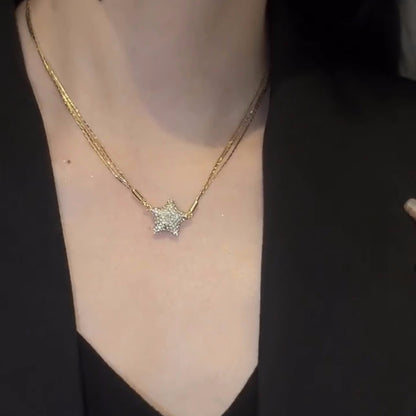 Magnetic Star Patchwork Necklace