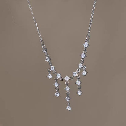 Tassel Zirconia Necklace