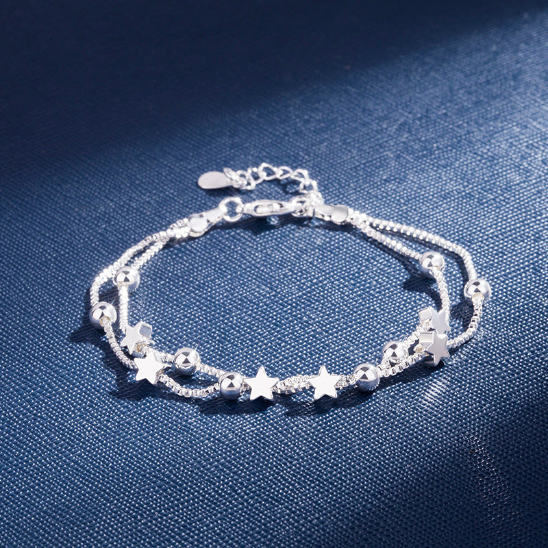 🌟 HOT SALE 🔥-Silver Star Friendship Bracelet⭐| Perfect Gift