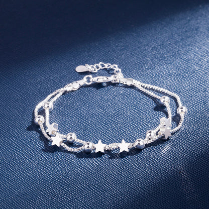 🌟 HOT SALE 🔥-Silver Star Friendship Bracelet⭐| Perfect Gift