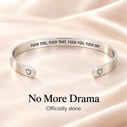 The Officially Done Mantra Cuff Bracelet