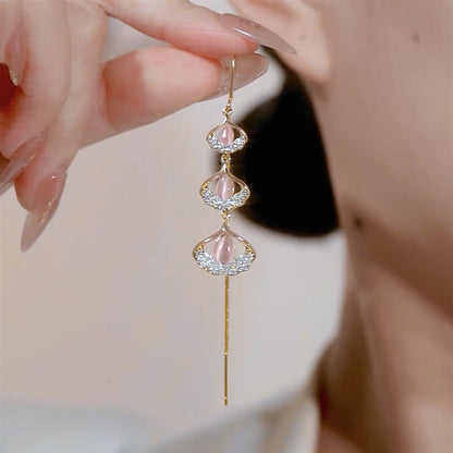 - Ginkgo Leaf Tassel Earrings
