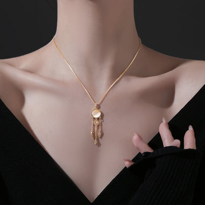 Opal Dreamcatcher Tassel Necklace