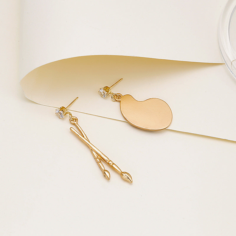 🖌🎨Asymmetric Paintbrush Earrings