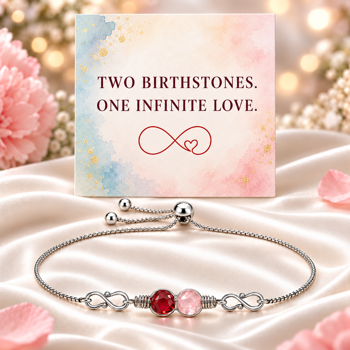 Infinity Custom Birthstone Bracelet
