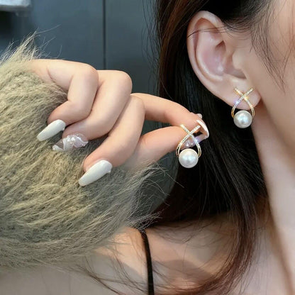 CROSS Pearl STUD EARRINGS