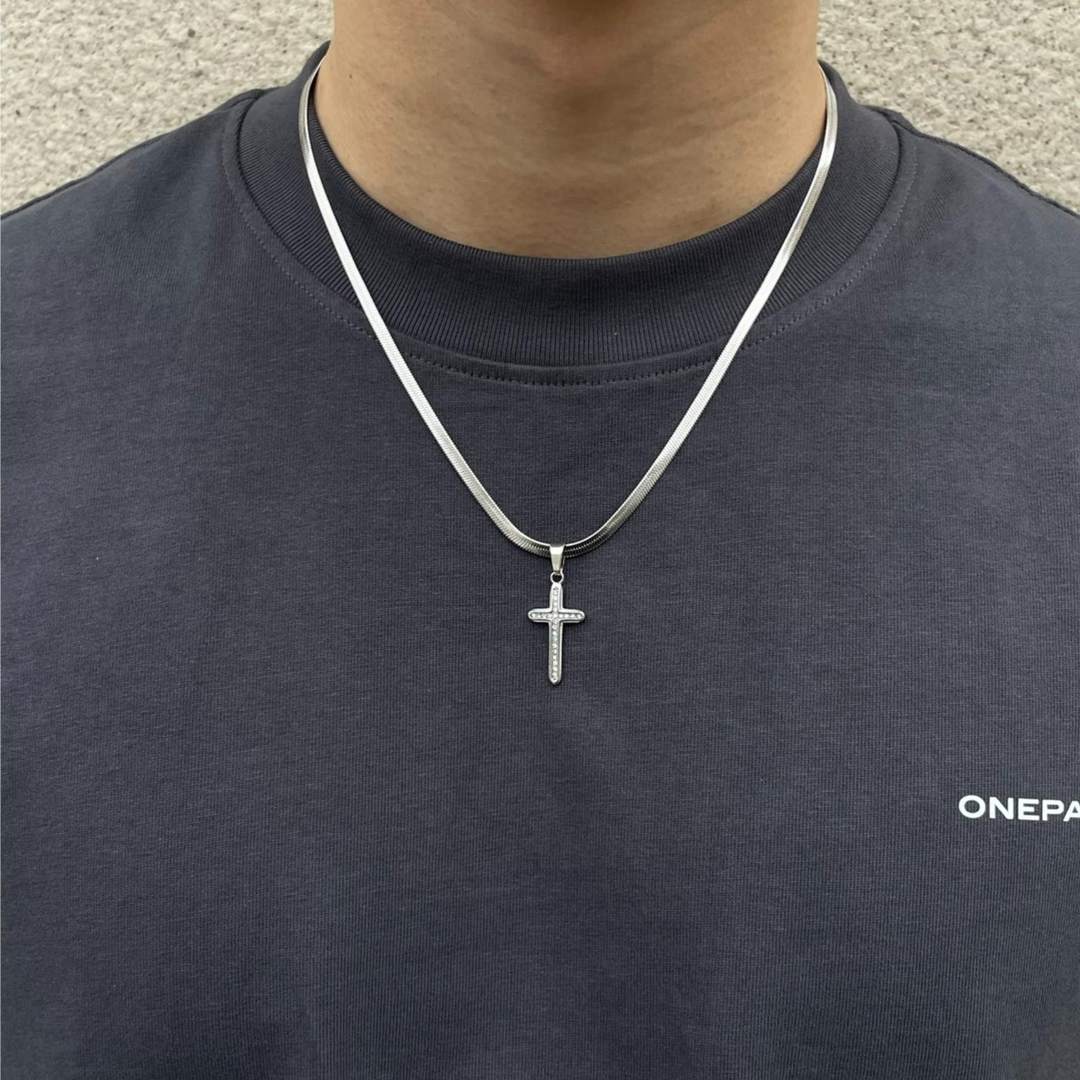 14k Gold Plated CZ CROSS PENDANT