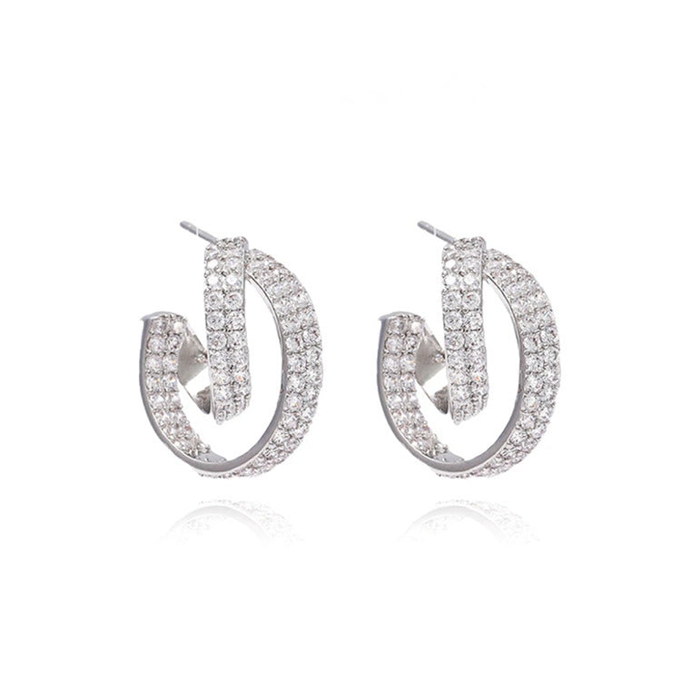 🌸Italian Style Zircon Hoop Earrings
