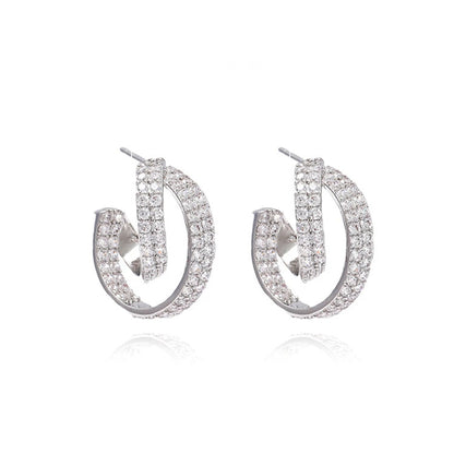 🌸Italian Style Zircon Hoop Earrings