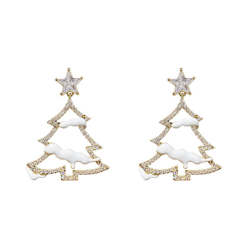 🎄CHRISTMAS HOT SALE❄Christmas tree snow earrings