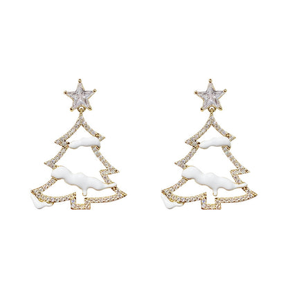 🎄CHRISTMAS HOT SALE❄Christmas tree snow earrings