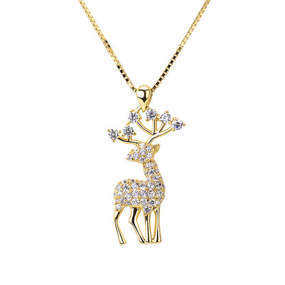 BLACK FRIDAY SALE 60% OFF✨S925 Reindeer Pendant Necklace