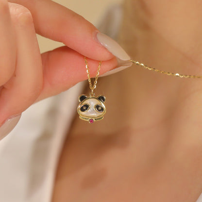 BLACK FRIDAY SALE 60% OFF❄Cat's Eye Red Panda Pendant Necklace