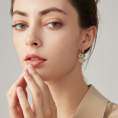 - Owl Zirconia Earrings